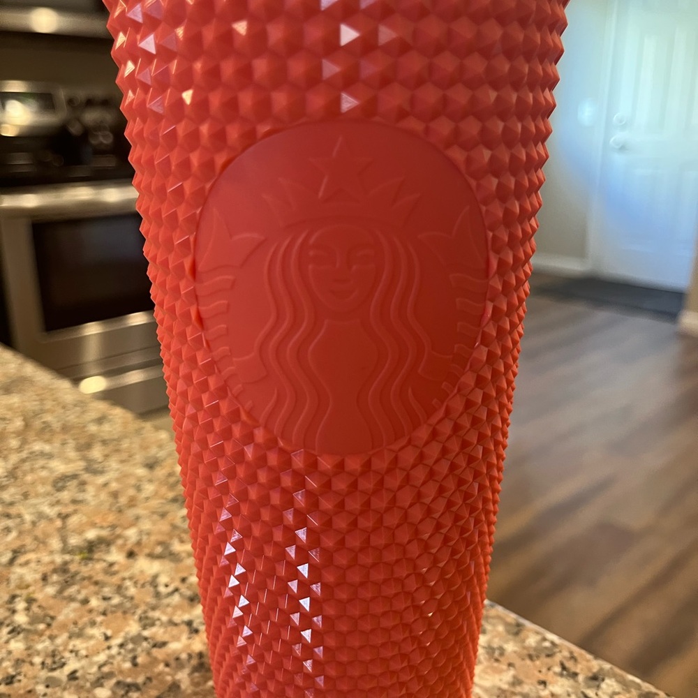 Starbucks Pink Studded Tumbler and Yellow Straw - Picture 2 of 4